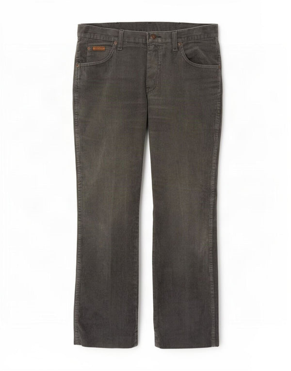 Pantaloni Wrangler pentru bărbați Alaska drepti din velur, L34 L28, bumbac gri