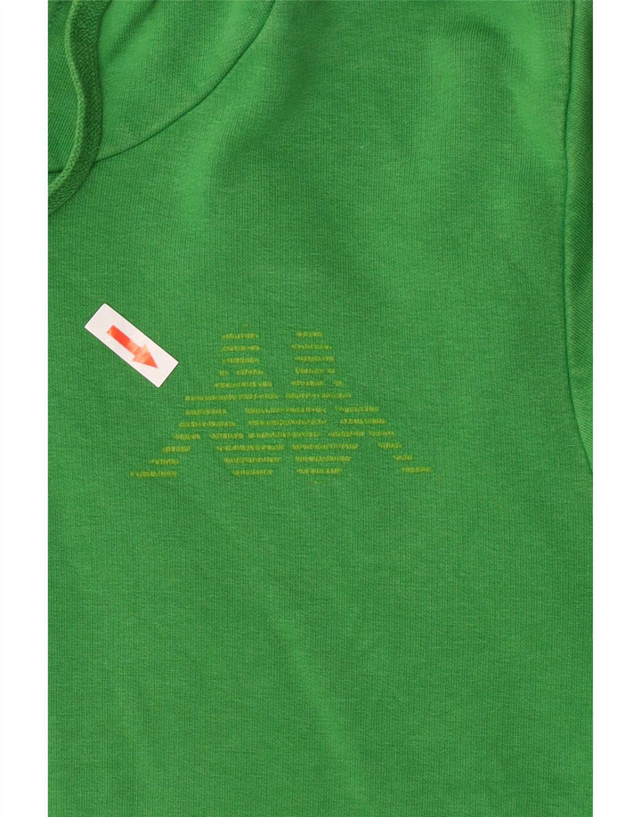 Hanoră grafică Kappa pentru bărbați, bumbac verde mediu