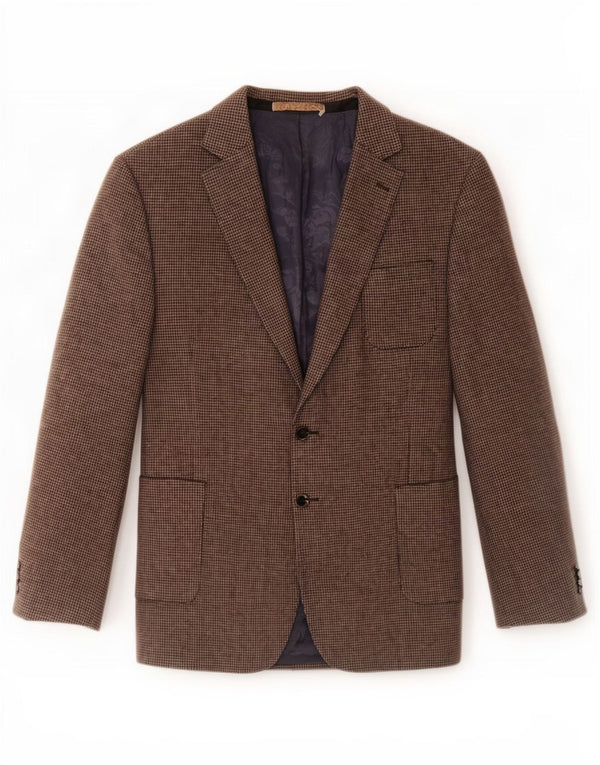 Jachetă pentru bărbați Marks & Spencer, cu paragate, UK 44 XL, maro, picior de gală