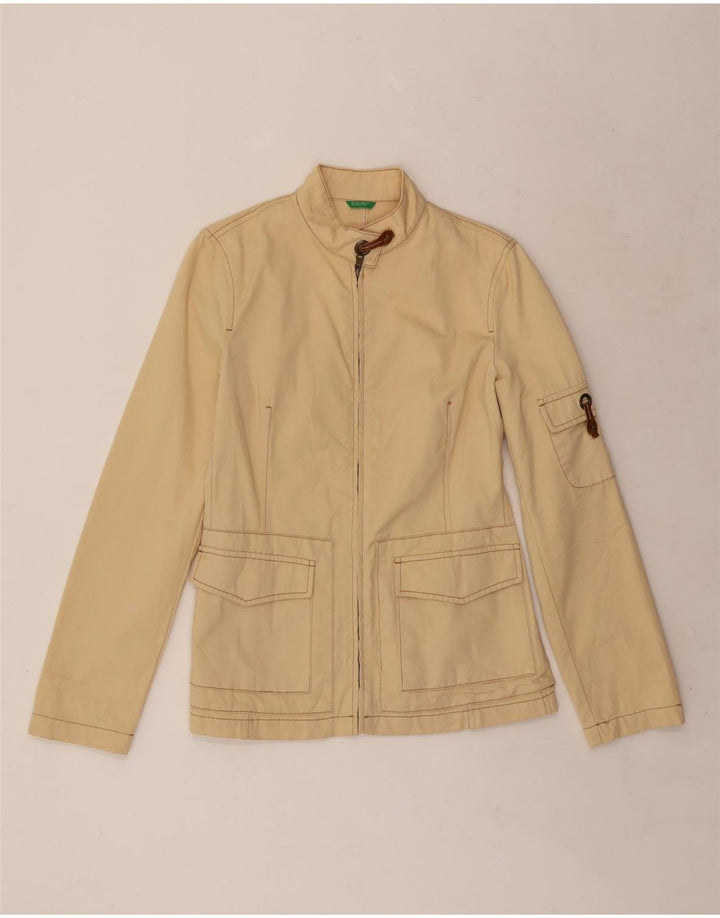 Jachetă pentru femei BENETTON IT 42 Medium Beige Bumbac