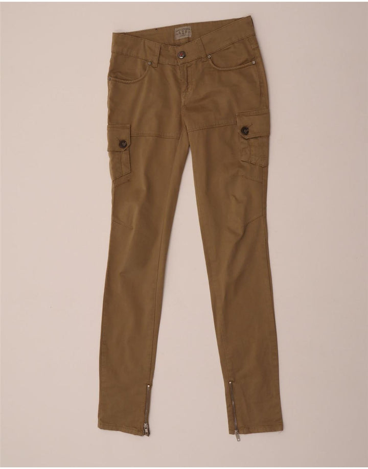 Pantaloni cargo skinny pentru femei Zu Elements L25 L34 bumbac kaki