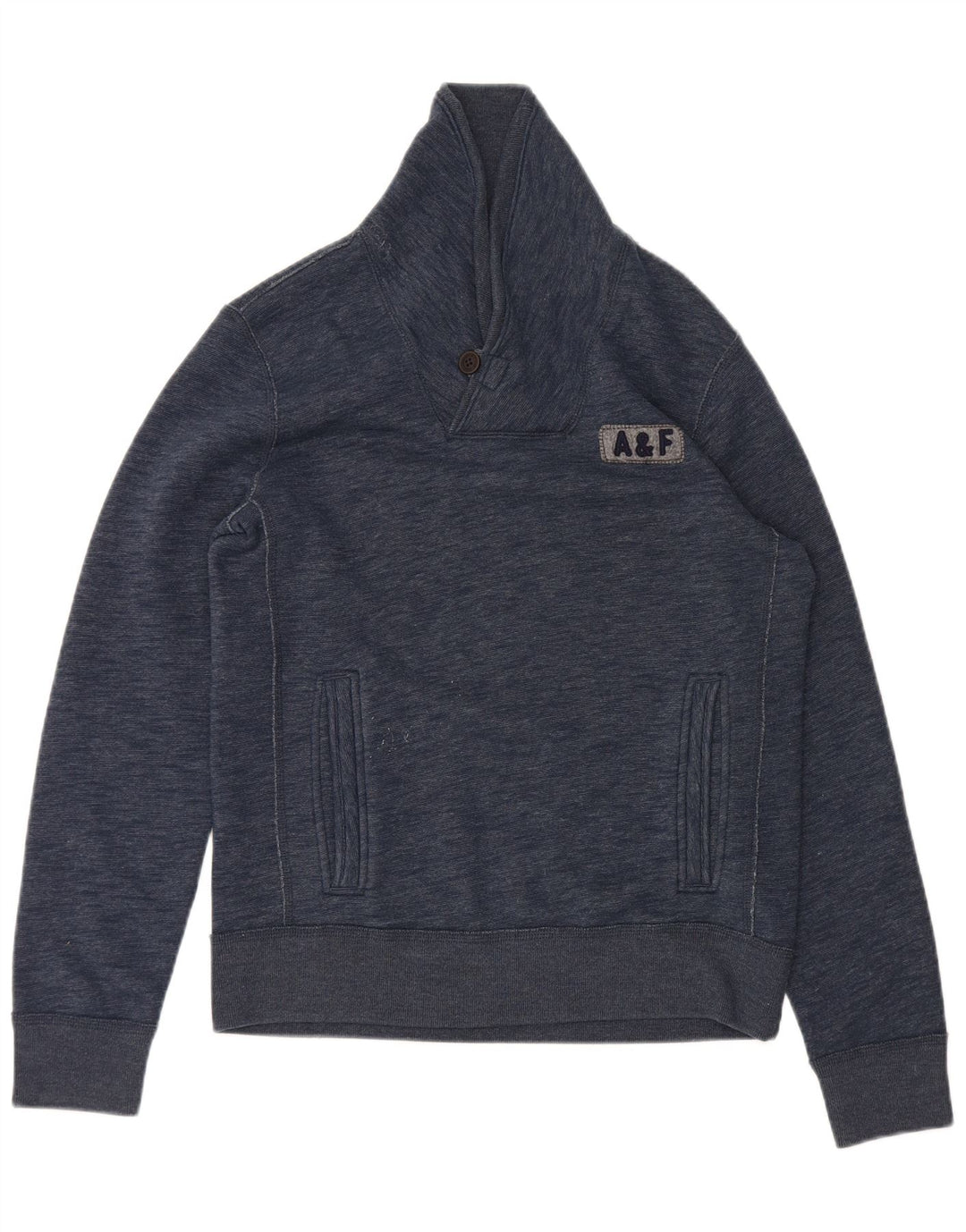 Hanorac pentru bărbați Abercrombie & Fitch Pulover mic albastru bleumarin pete