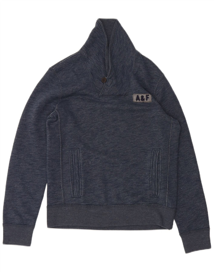 Hanorac pentru bărbați Abercrombie & Fitch Pulover mic albastru bleumarin pete