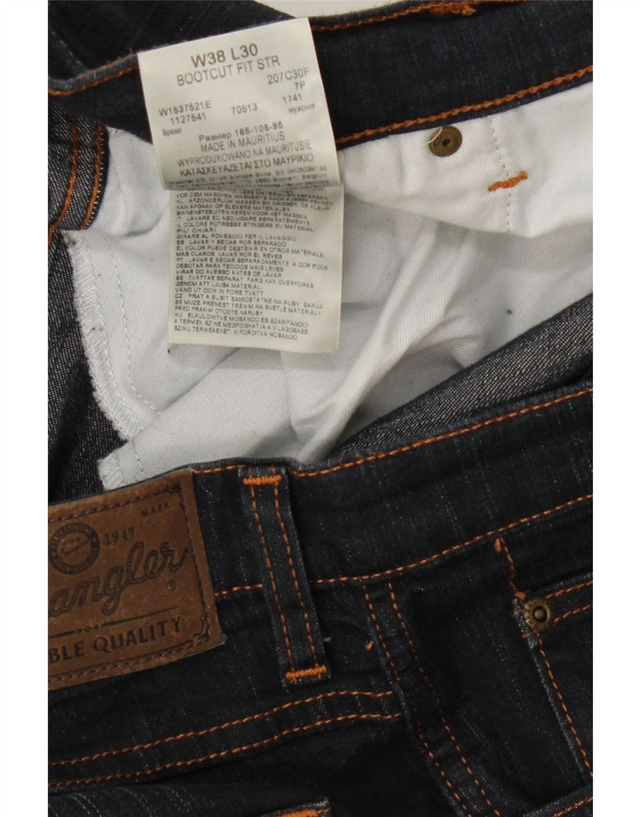 WRANGLER Jeans tăiați pentru bărbați cu bootcut W38 L25 bumbac bleumarin