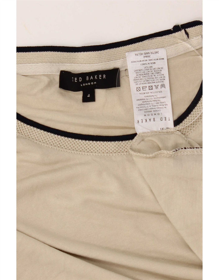 Ted Baker Tricou dama Top Marimea 4 Mare Bej Bumbac