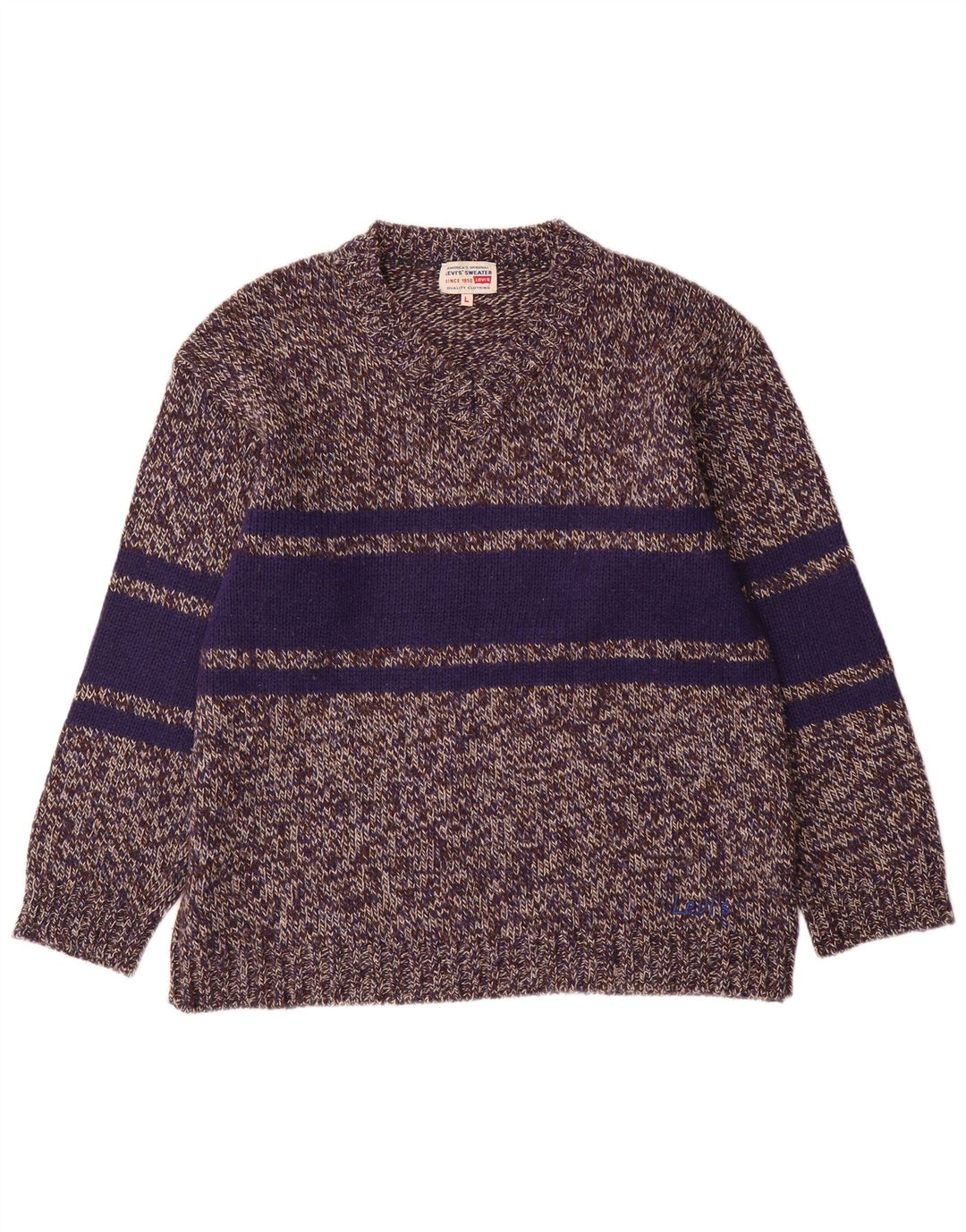 Pulover cu decolteu în V Levi's pentru bărbați, mare, gri, poliacrilic