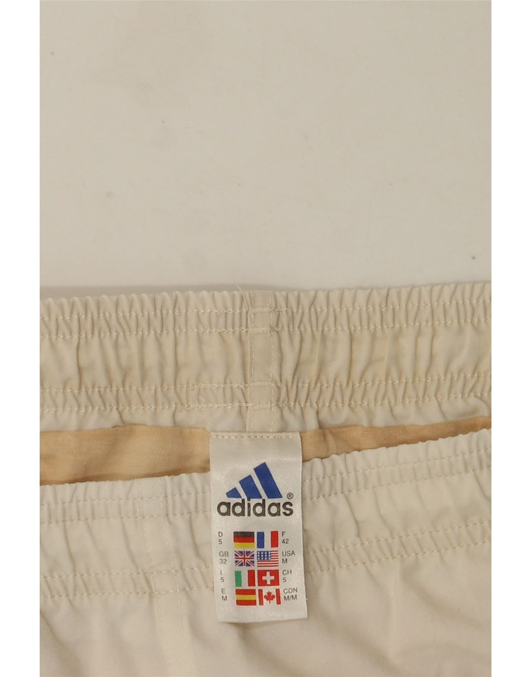 Pantaloni scurți sport pentru bărbați Adidas, bumbac alb mediu