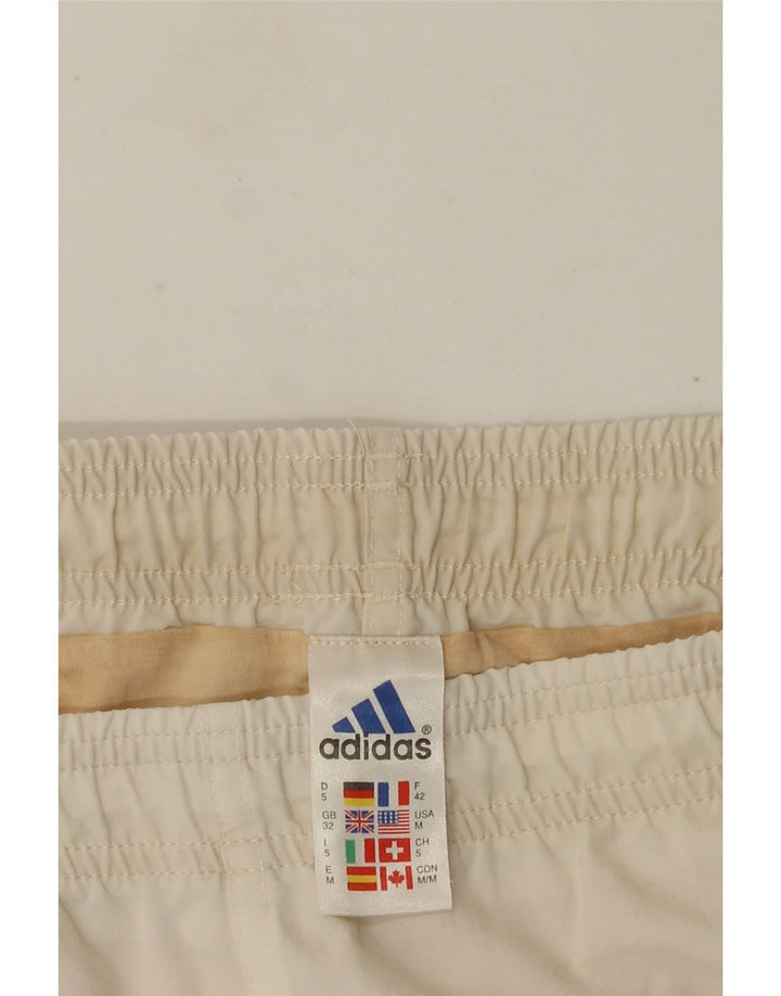 Pantaloni scurți sport pentru bărbați Adidas, bumbac alb mediu