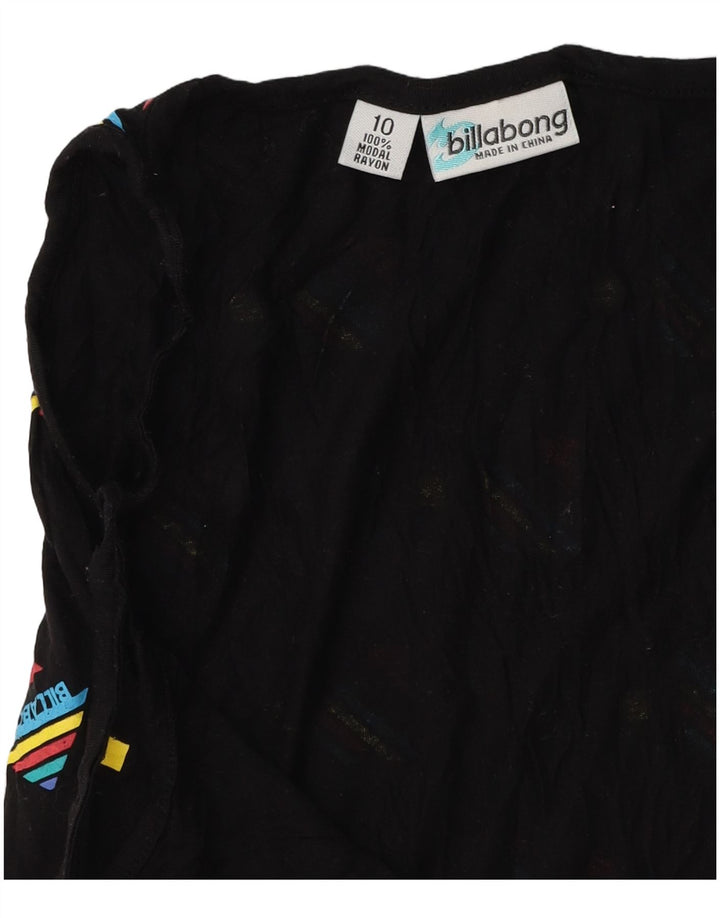 Top cu camis grafic pentru femei Billabong UK 10 Small Black Geometric Modal