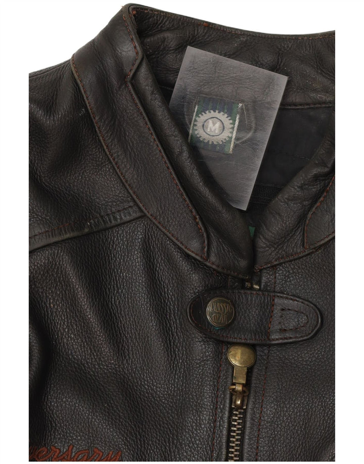 Jachetă de curse din piele pentru bărbați Classic Gear UK 38 Medium Black Leather