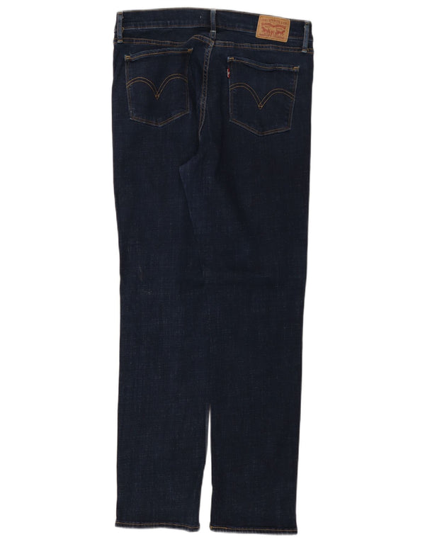 Blugi drepti clasici pentru femei LEVI'S US 10 Large W30 L30 Bumbac bleumarin