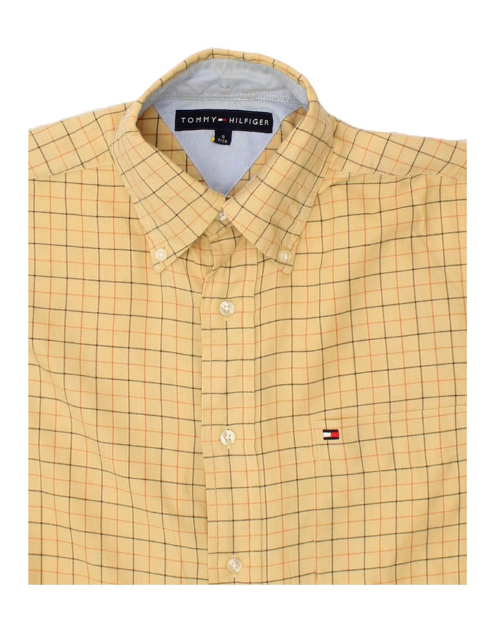 Cămașă pentru bărbați TOMMY HILFIGER Bumbac cu carouri galbene mici