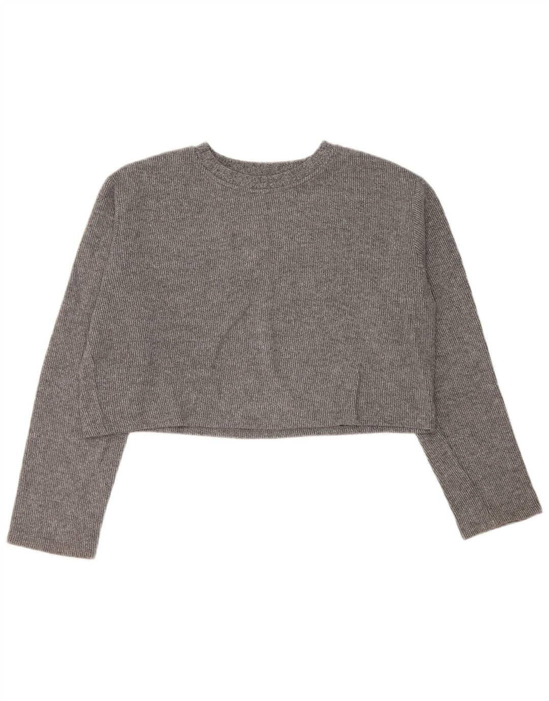 Crop Top pentru femei Zara cu mânecă lungă UK 16 mare gri