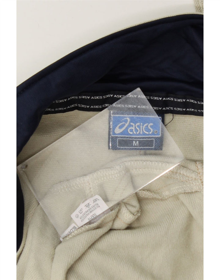 Jachetă de top pentru trening Asics pentru bărbați, poliester bloc de culoare, bej mediu