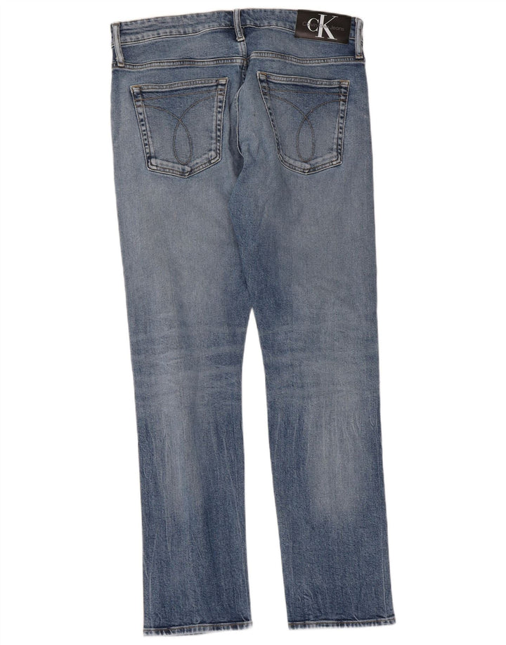 Blugi slim pentru bărbați Calvin Klein W34 L32 albastru