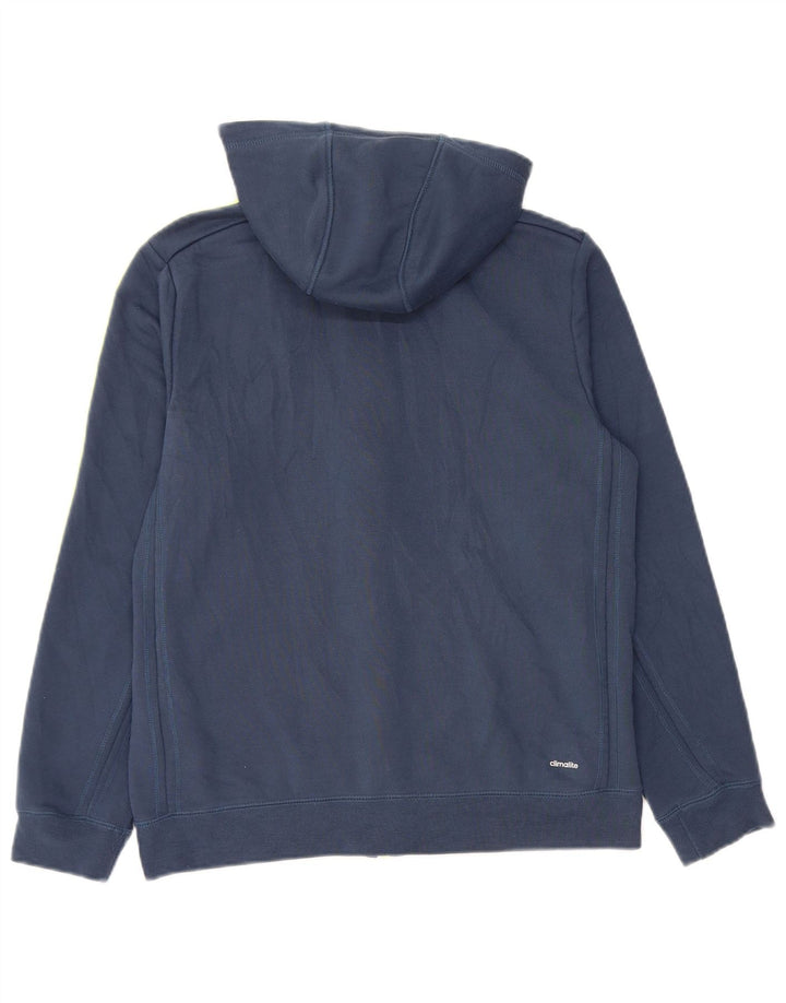Pulover ADIDAS Climalite Zip Hoodie pentru băieți 13-14 ani, bleumarin, poliester