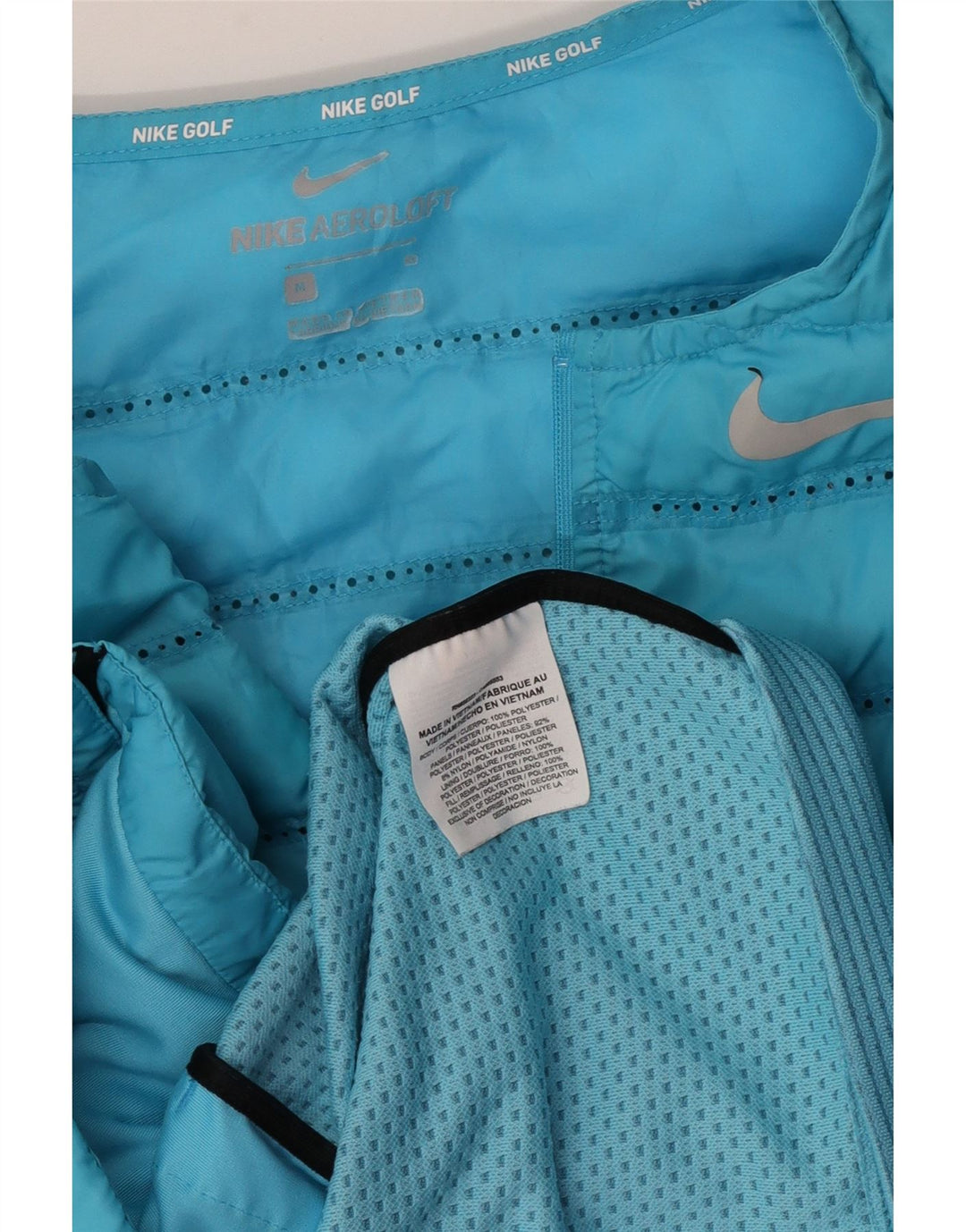 Gilet de golf căptușit pentru bărbați Nike UK 38, poliester albastru mediu