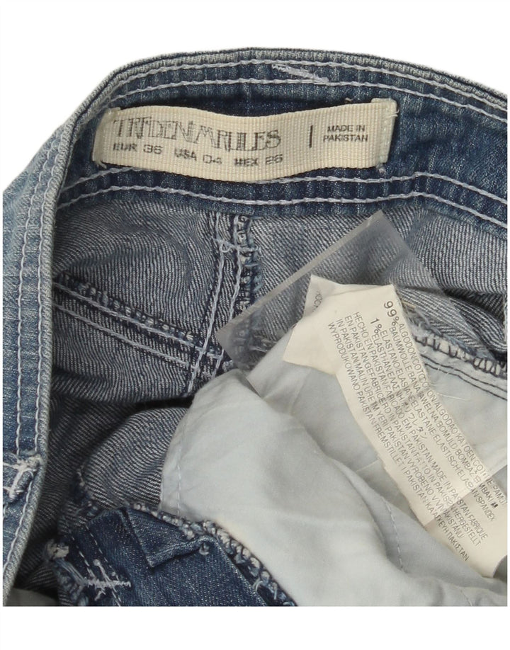 Fusta Dama Trafaluc Denim ZARA EU 36 XS W26 Bumbac Albastru