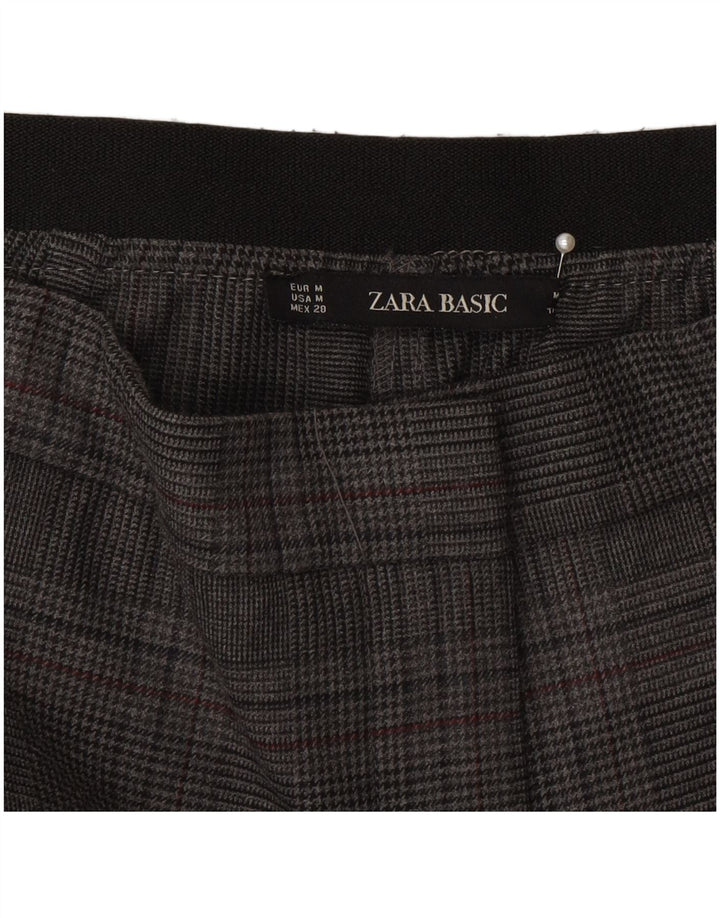 Pantaloni chino slim pentru femei Zara Medium L28 L27 Gri Houndstooth