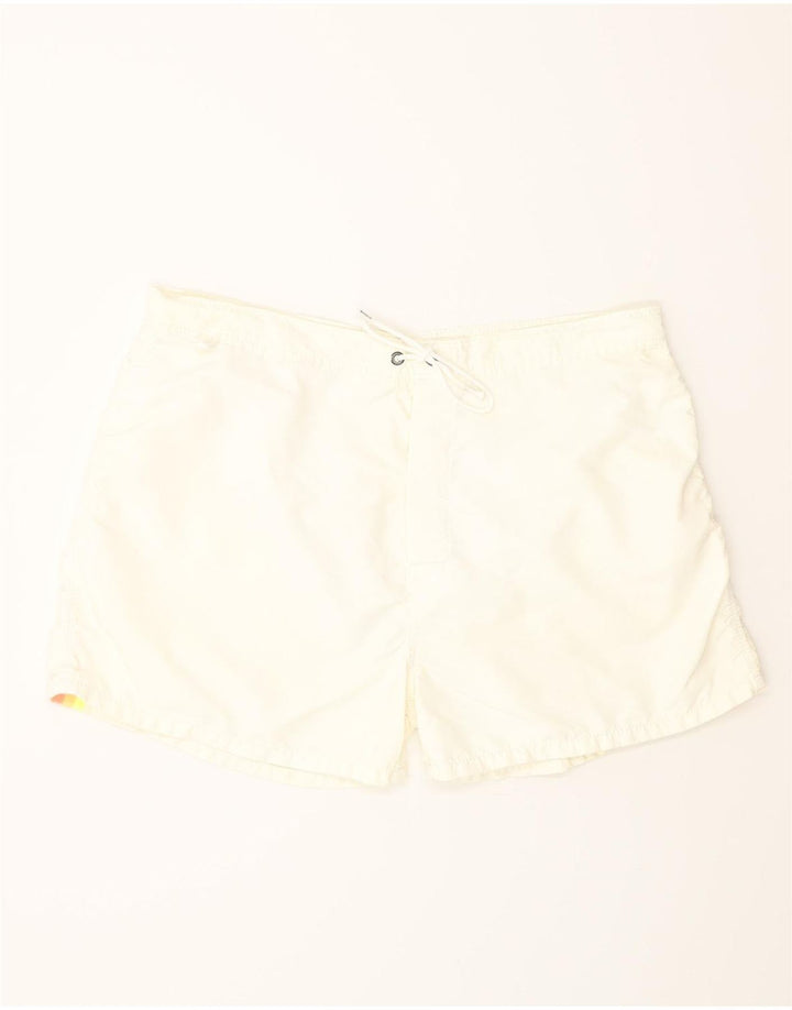 SUNDEK Pantaloni scurți de înot pentru bărbați, nailon, alb, mare