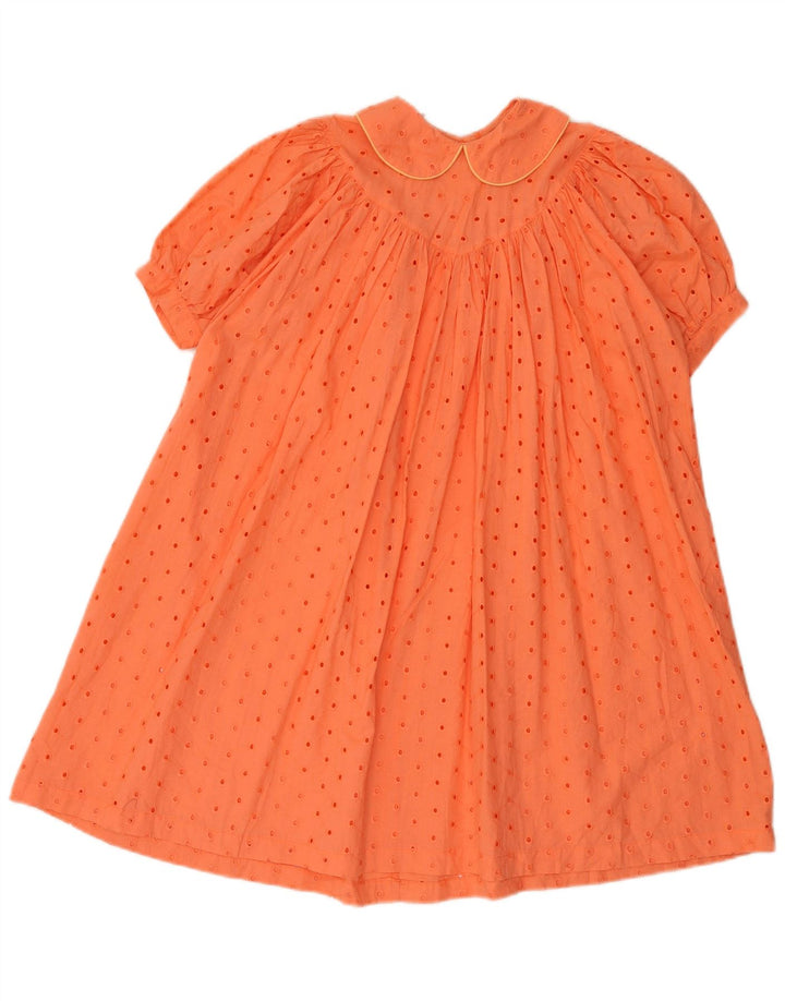 Rochie cort pentru femei Benetton UK 14 Bumbac portocaliu mediu