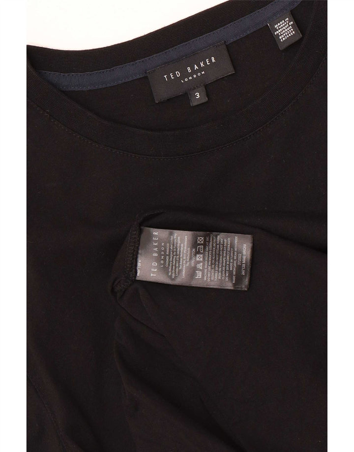 Tricou grafic pentru bărbați Ted Baker Mărimea 3, bumbac mediu negru