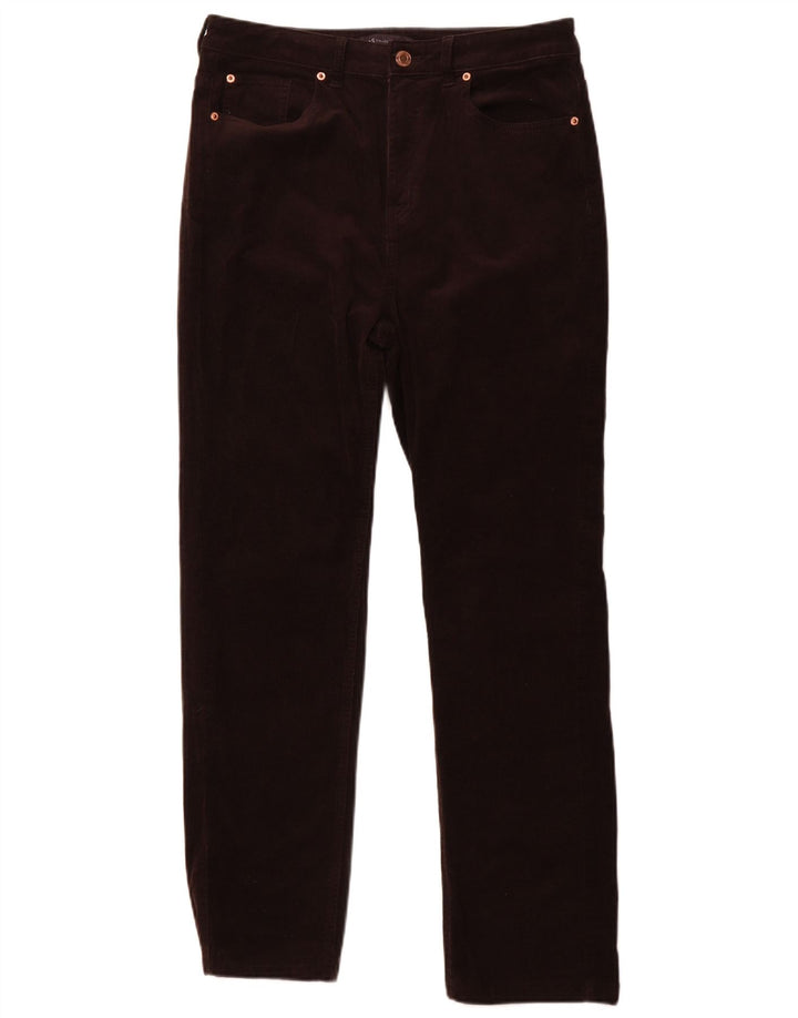 MARKS & SPENCER Pantaloni din velur pentru femei UK 14 Large W32 L28 Maro