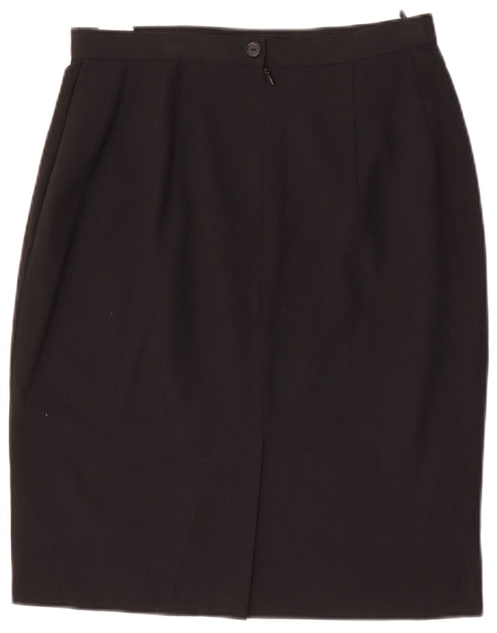 Fusta creion pentru femei Marks & Spencer UK 12 Medium W28 Poliester negru