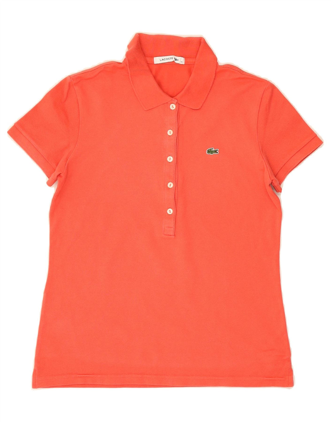 LACOSTE Womens Polo Shirt Size 38 Medium Pink Cotton Vintage Lacoste and Second-Hand Lacoste from Messina Hembry 