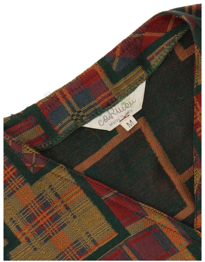 Vestă crop vintage pentru femei UK 14 Medium Multicolor Patchwork