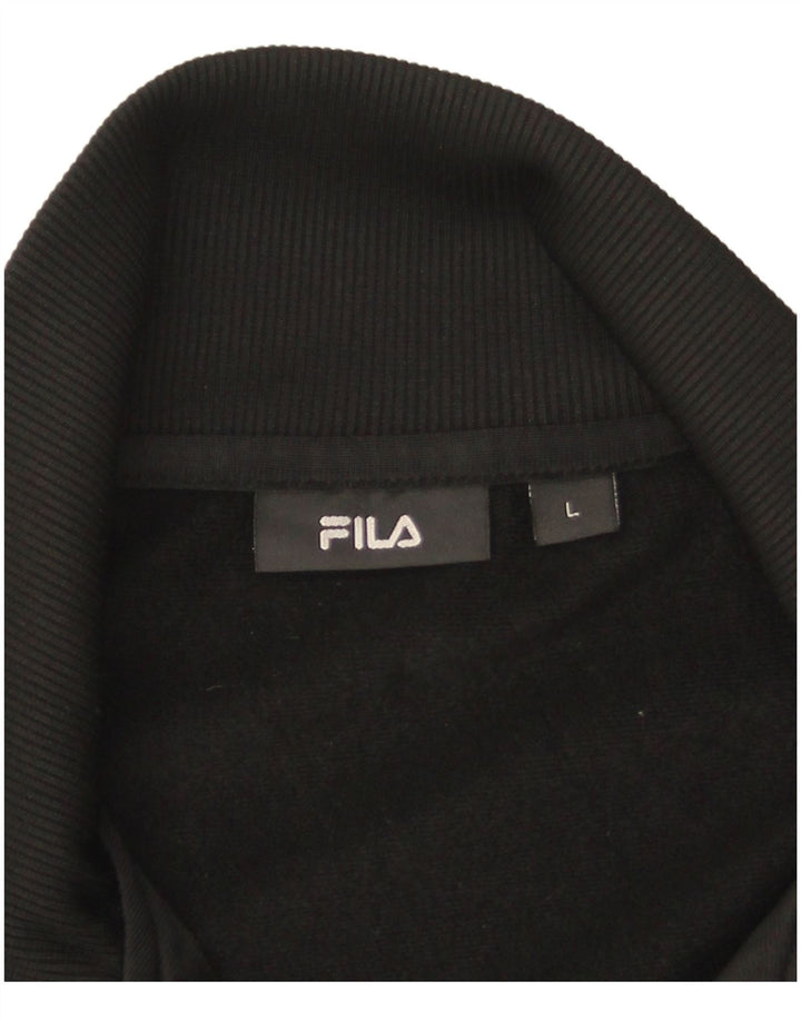 Jachetă de trening Fila pentru bărbați, mare, negru, poliester color bloc
