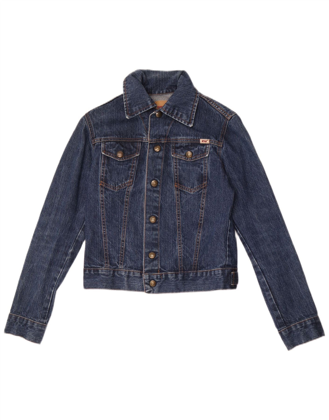 Jachetă de denim crop pentru femei Zu Elements IT 40 Small Blue Bumbac