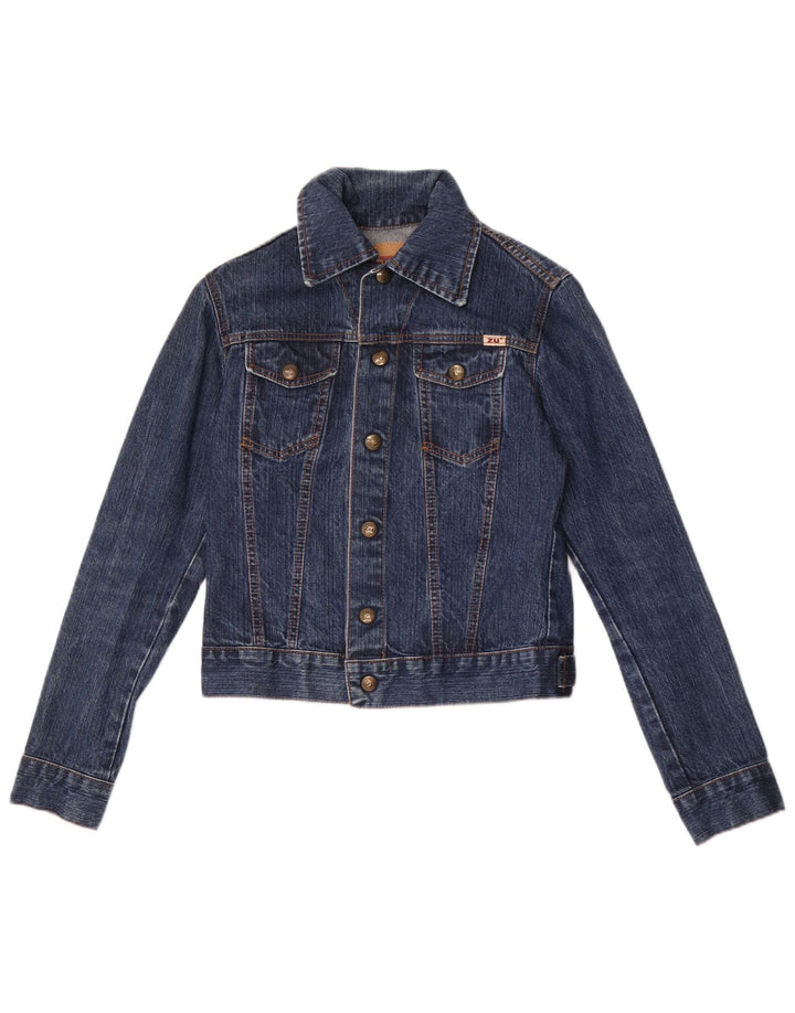 Jachetă de denim crop pentru femei Zu Elements IT 40 Small Blue Bumbac