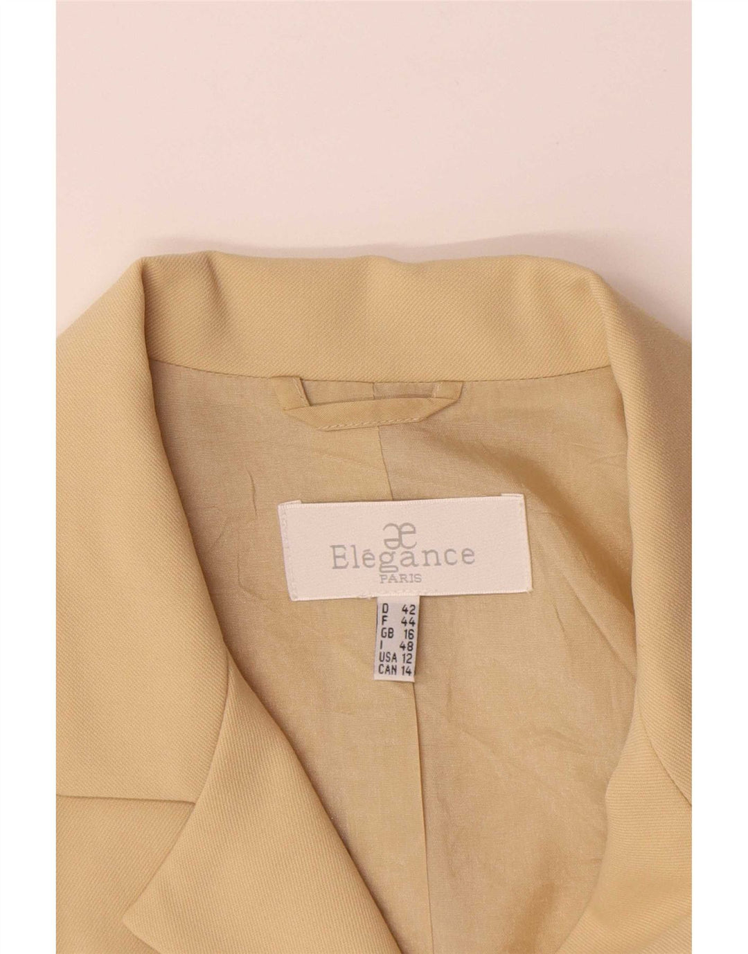Elegance Blazer Jacket pentru femei UK 16 Large Beige