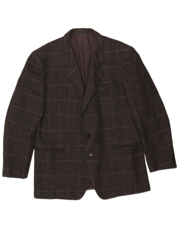 Jachetă pentru bărbați Cerruti 1881 cu 2 nasturi, IT 54 2XL, lână de miel cu carouri gri