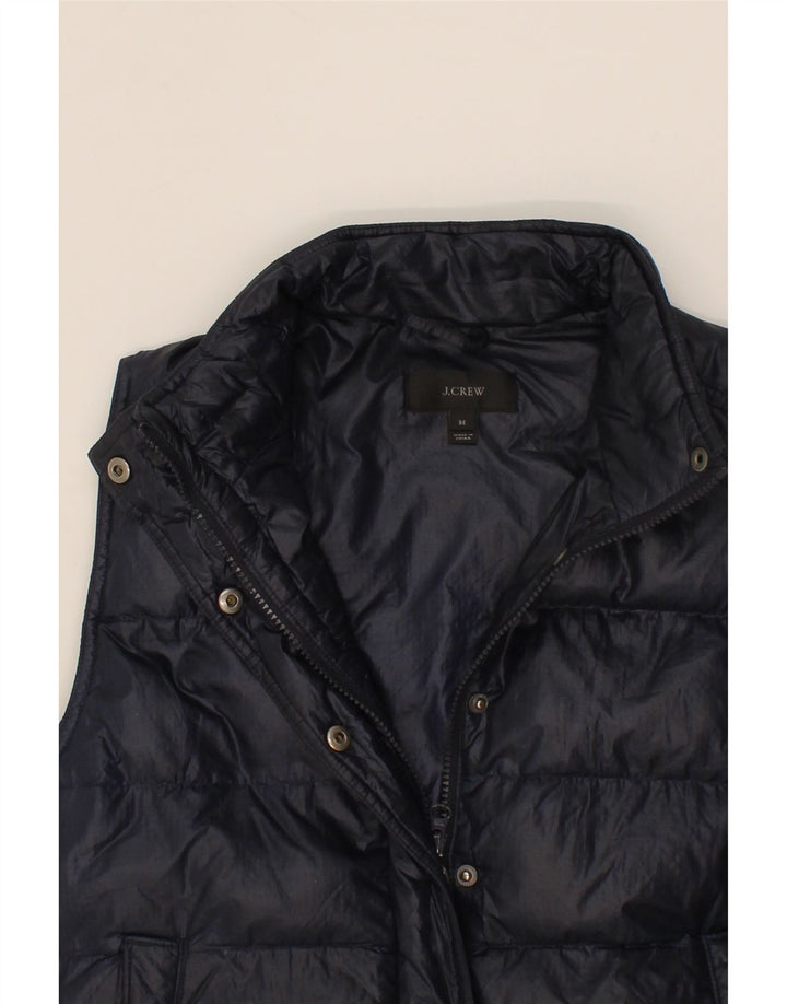J. CREW Womens Padded Gilet UK 14 Medium Navy Blue Nylon Vintage J. Crew and Second-Hand J. Crew from Messina Hembry 