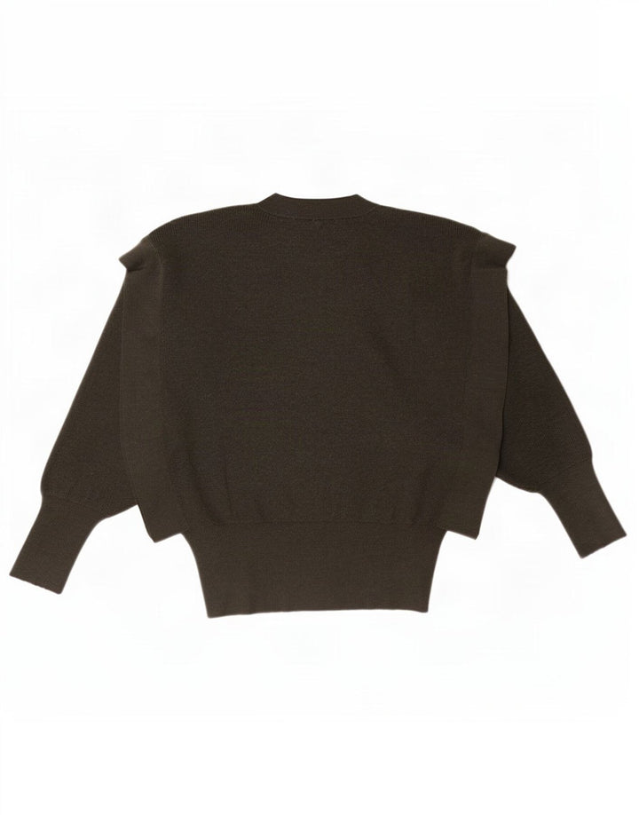 Pulover pentru damă Zara, cu gâtul rotund, liliac, lână kaki, 10 UK