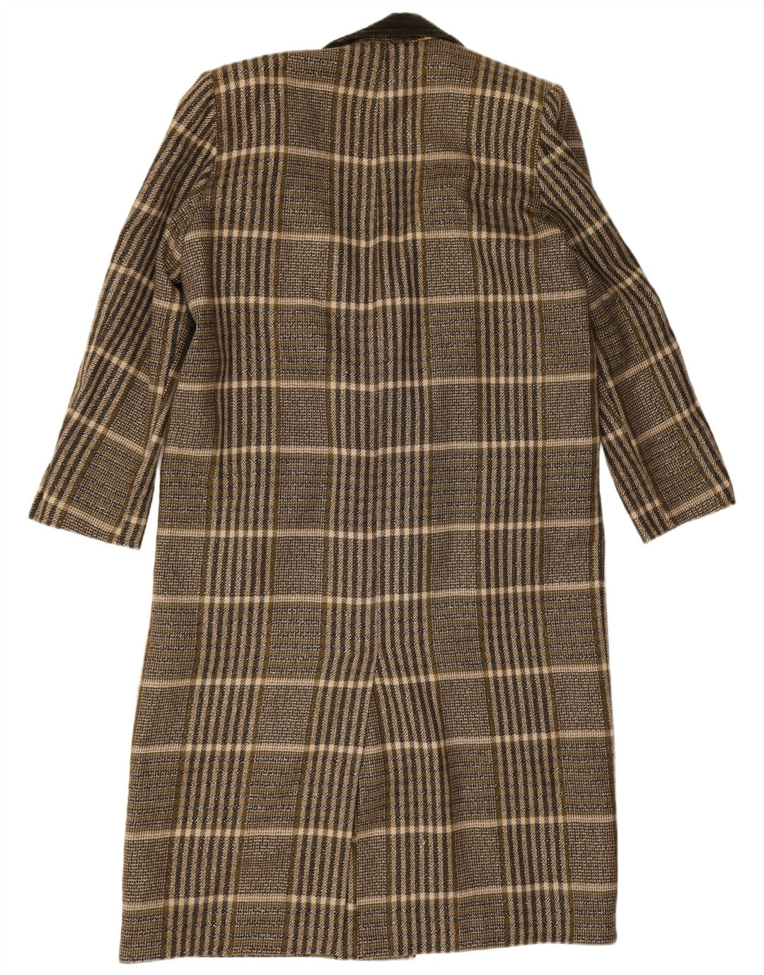 Pardesiu supradimensionat vintage pentru femei UK 14 Medium Kaki Check