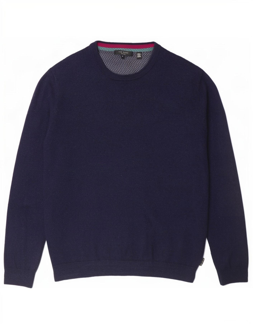 Pulover pentru bărbați Ted Baker cu gâtul turnat, mărimea 4 mare, lână bleumarin
