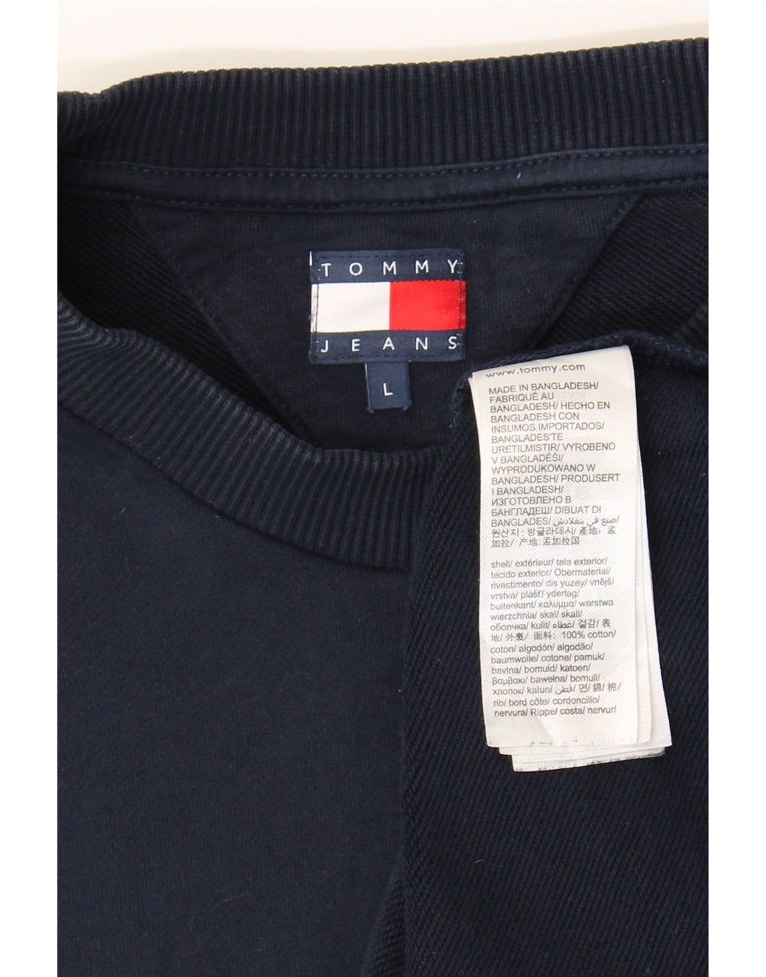 Hanorac pentru bărbați Tommy Hilfiger Pulover mare din bumbac bleumarin