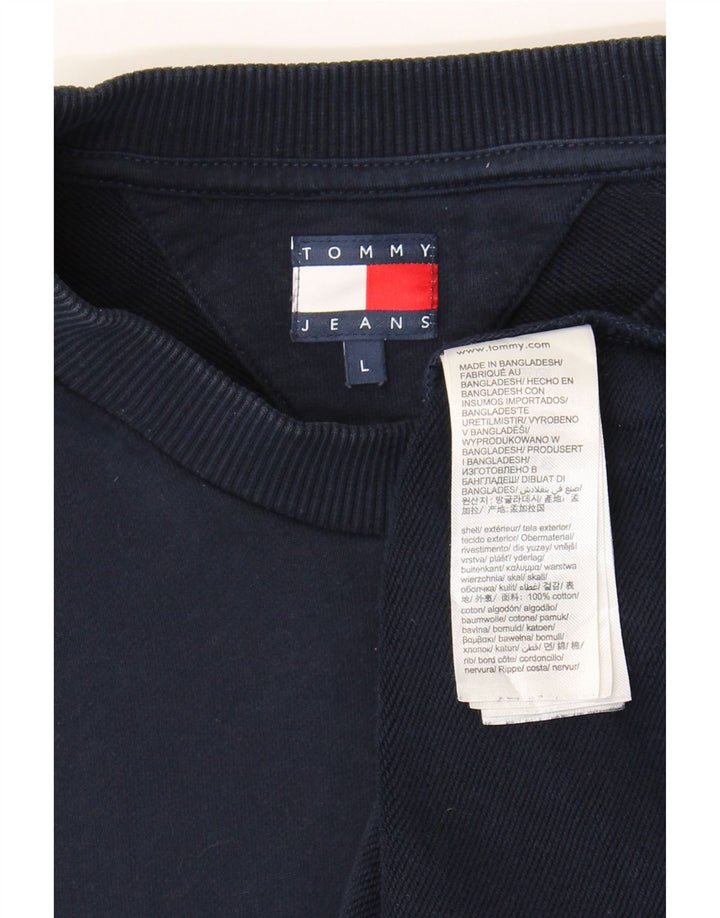 Hanorac pentru bărbați Tommy Hilfiger Pulover mare din bumbac bleumarin