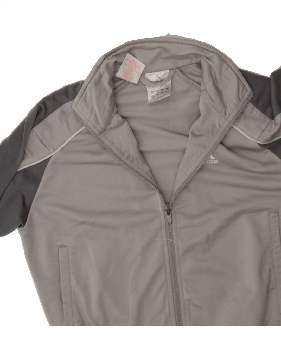 ADIDAS Boys Tracksuit Top Jacket 10-11 Years Grey Colourblock Polyester Vintage Adidas and Second-Hand Adidas from Messina Hembry 