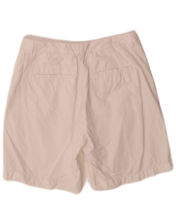 Marks & Spencer Womens Chino Shorts UK 12 Medium W30 Off White Cotton