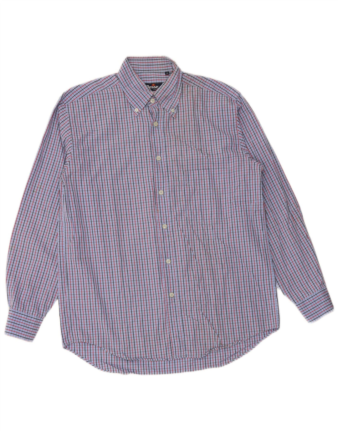 Cămașă pentru bărbați ELLESSE, bumbac cu carouri albastru mediu