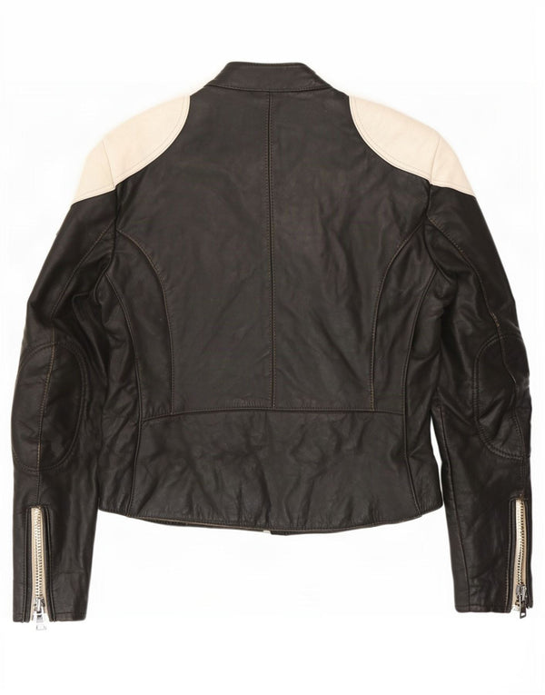 Jachetă Racer din piele pentru bărbați IXS EU 50 Medium Black Colorblock