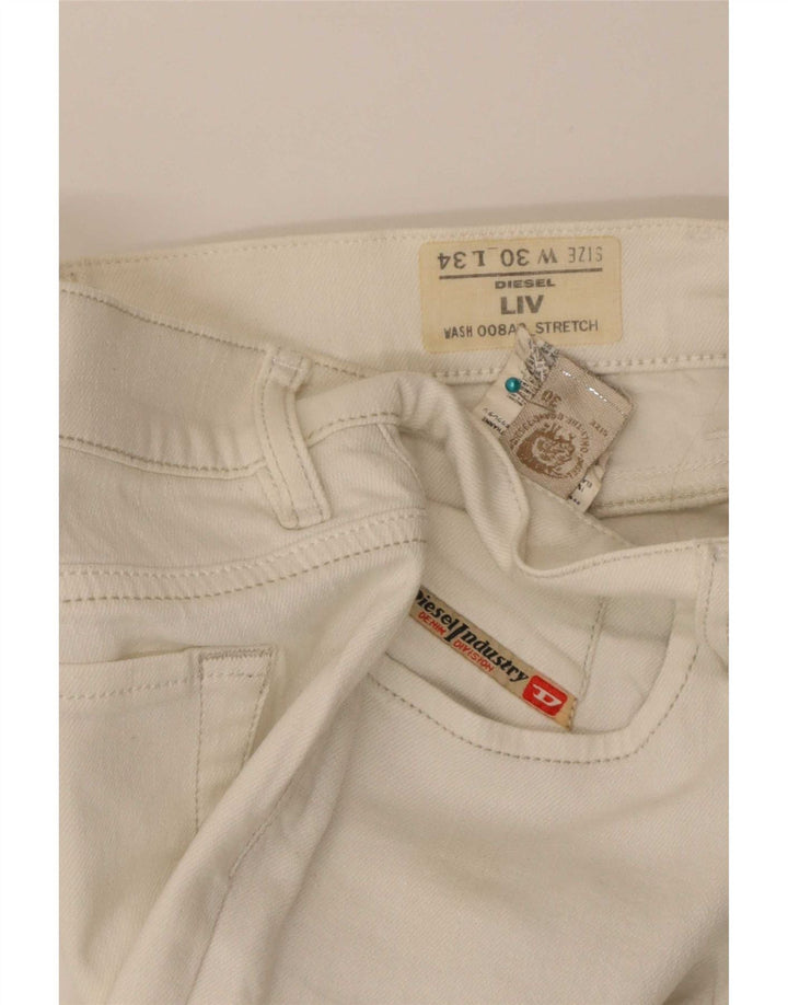 Blugi Diesel Liv Slim pentru femei W30 L34 Bumbac alb