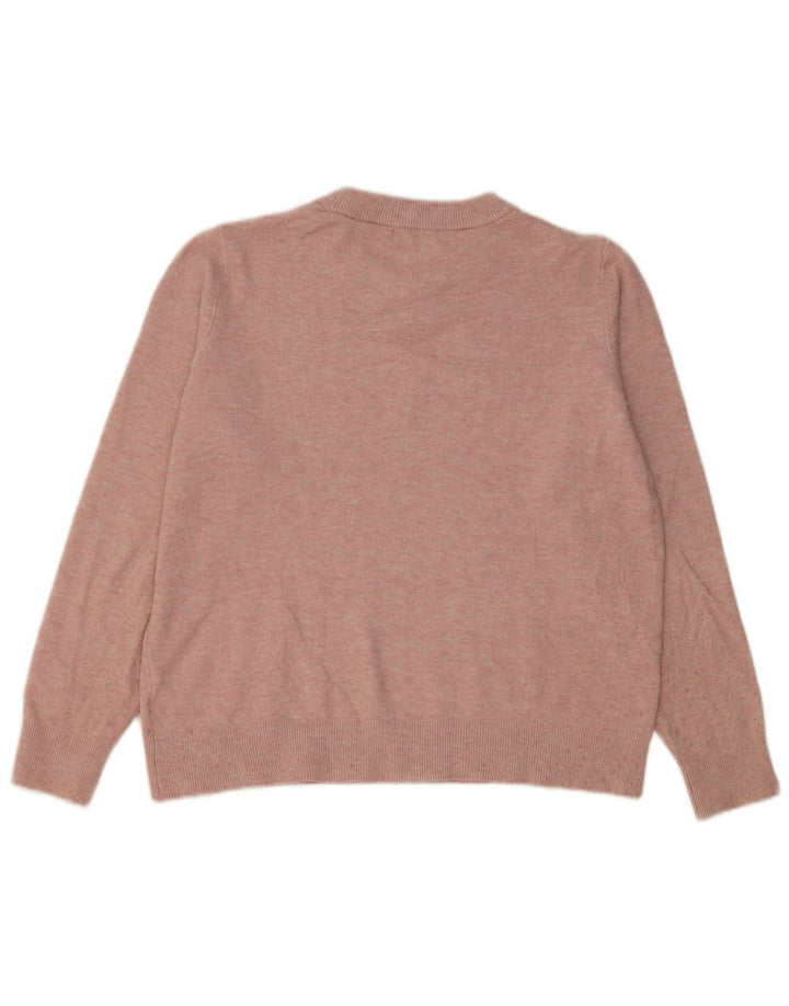 Pulover pentru femei Marks & Spencer cu decolteu rotund din poliester roz mediu UK 14