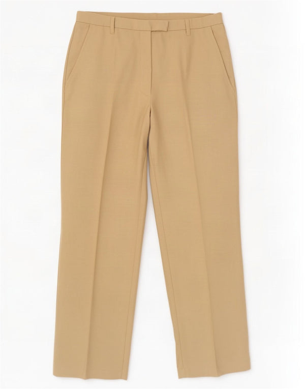 Pantaloni de costum drepți pentru femei Benetton IT 44 Medium W28 L31 Bej