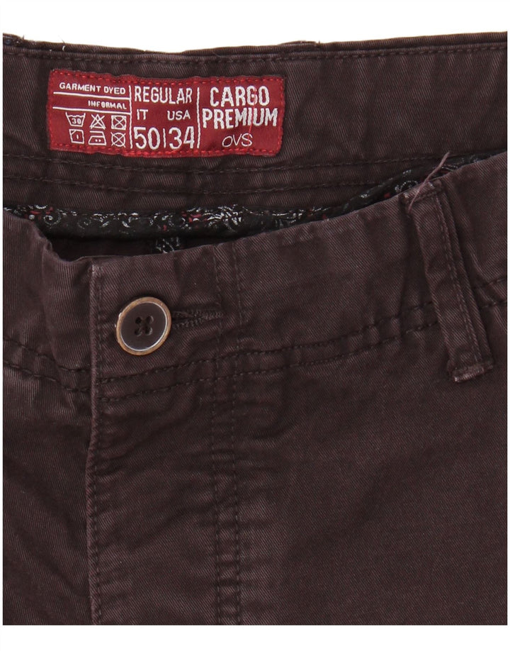 Pantaloni scurți OVS Regular Cargo pentru bărbați IT 50 Large W34 Maro Bumbac