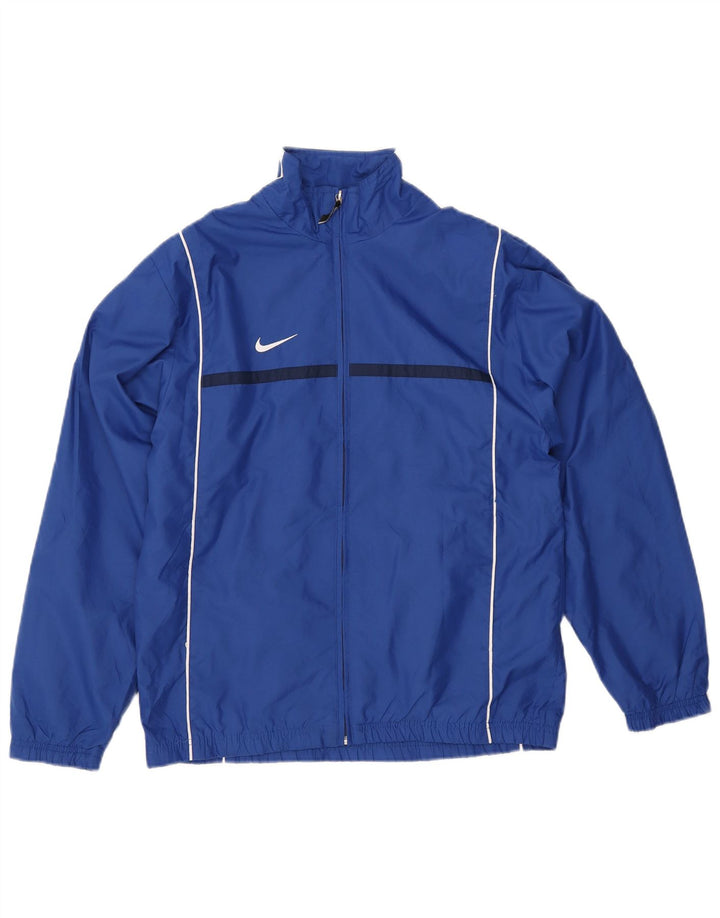 Jachetă de trening NIKE pentru bărbați Marea Britanie 36/38 Mic, albastru, nailon color bloc